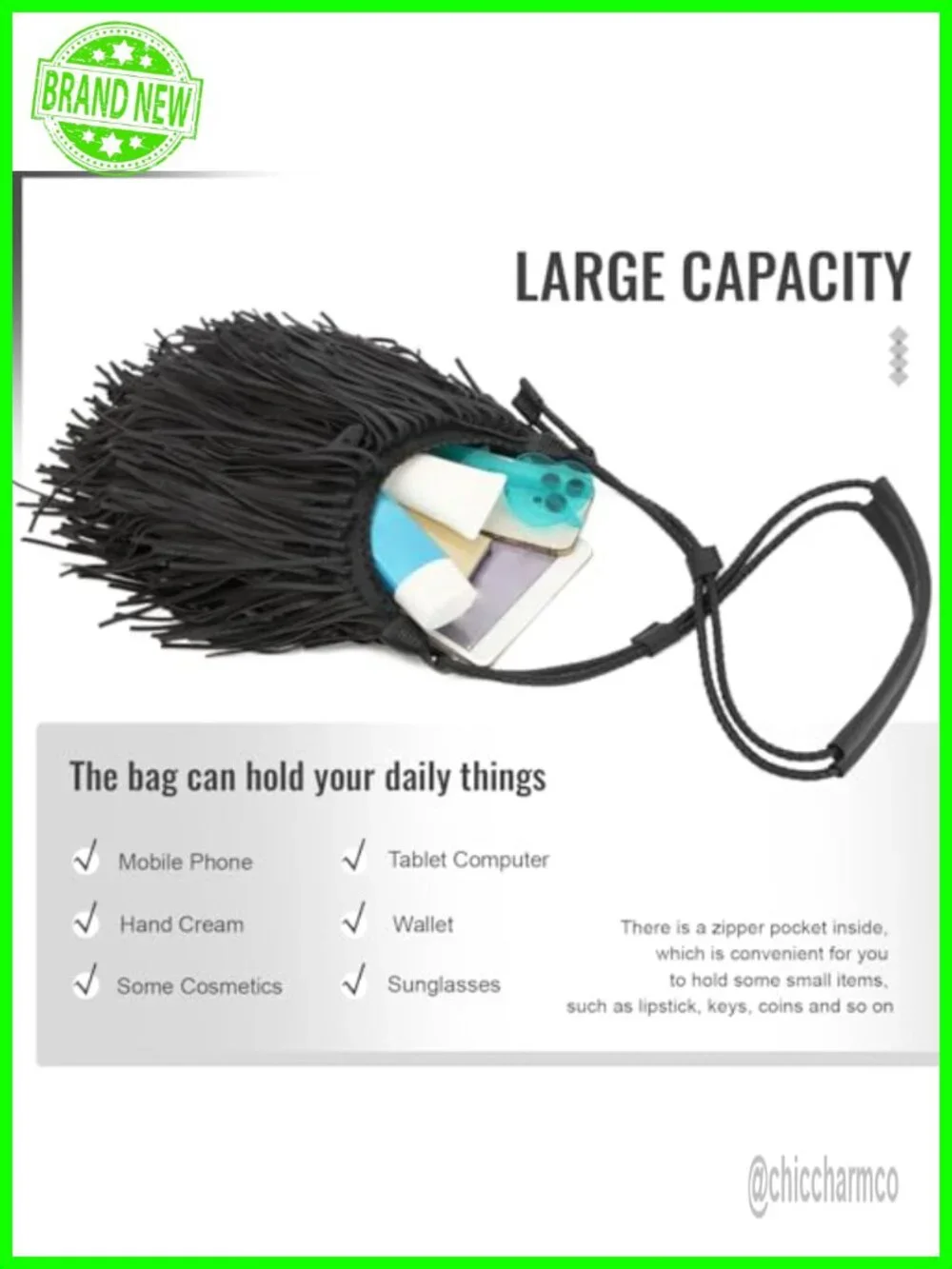 Faux Suede Fringe Hobo Bag with Tassel Shoulder Crossbody Purse